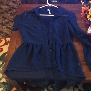 Sheer button up blouse
